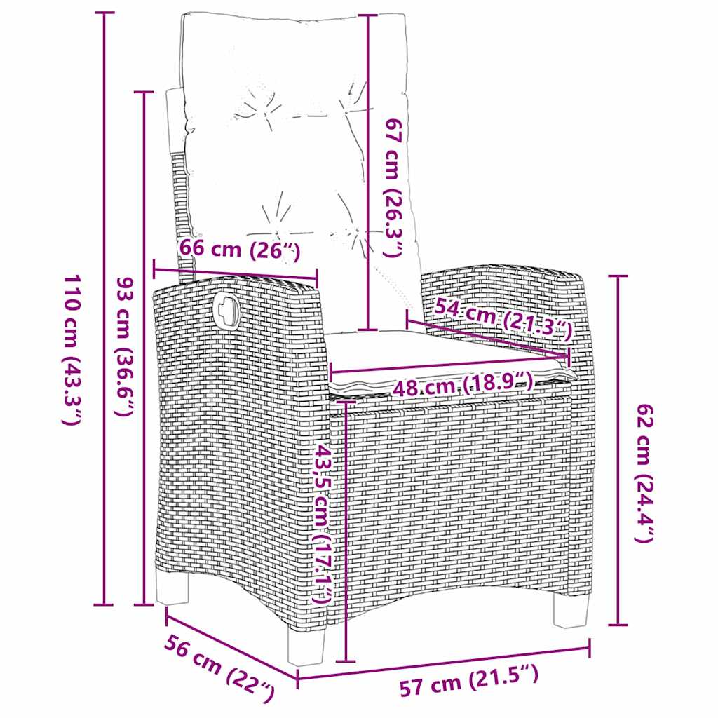 Set da Pranzo per Giardino 7 pcs Grigio polyrattan - homemem39