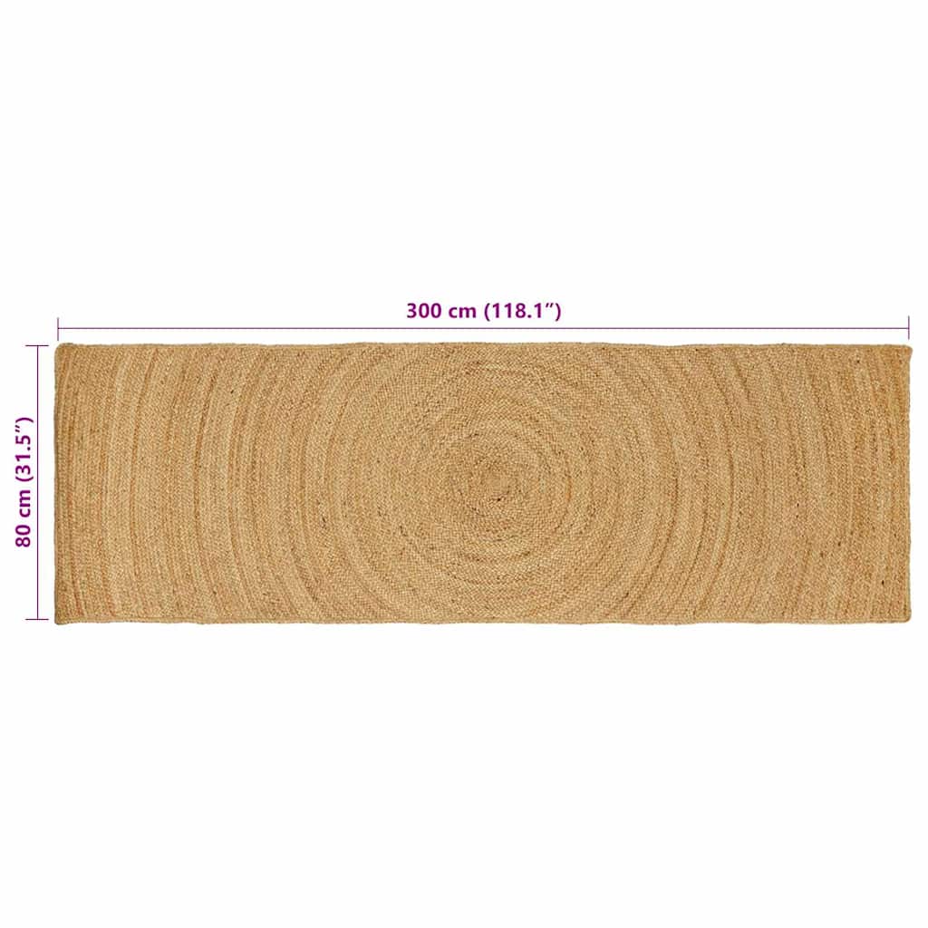 Tappeto Marrone 80 x 300 cm Juta