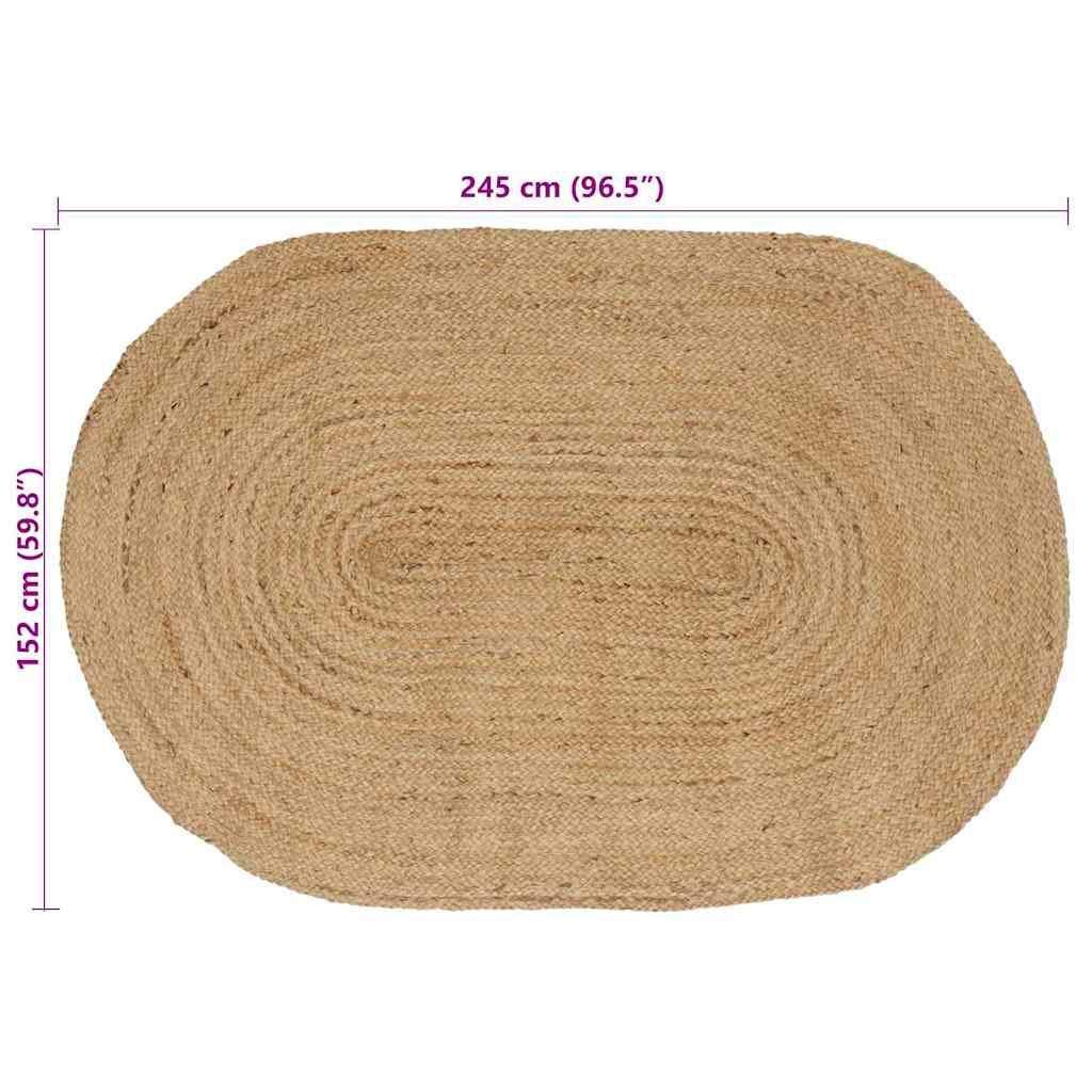 Tappeti per area Naturale 152 x 245 cm Juta | homemem39