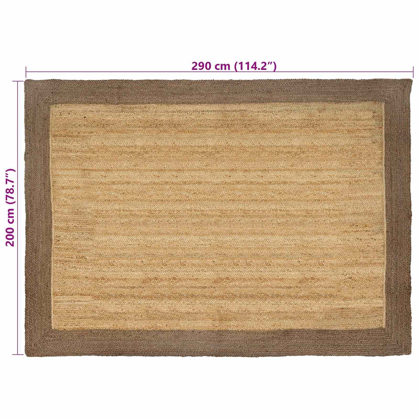 Tappeti per area Grigio 200 x 290 cm Juta
