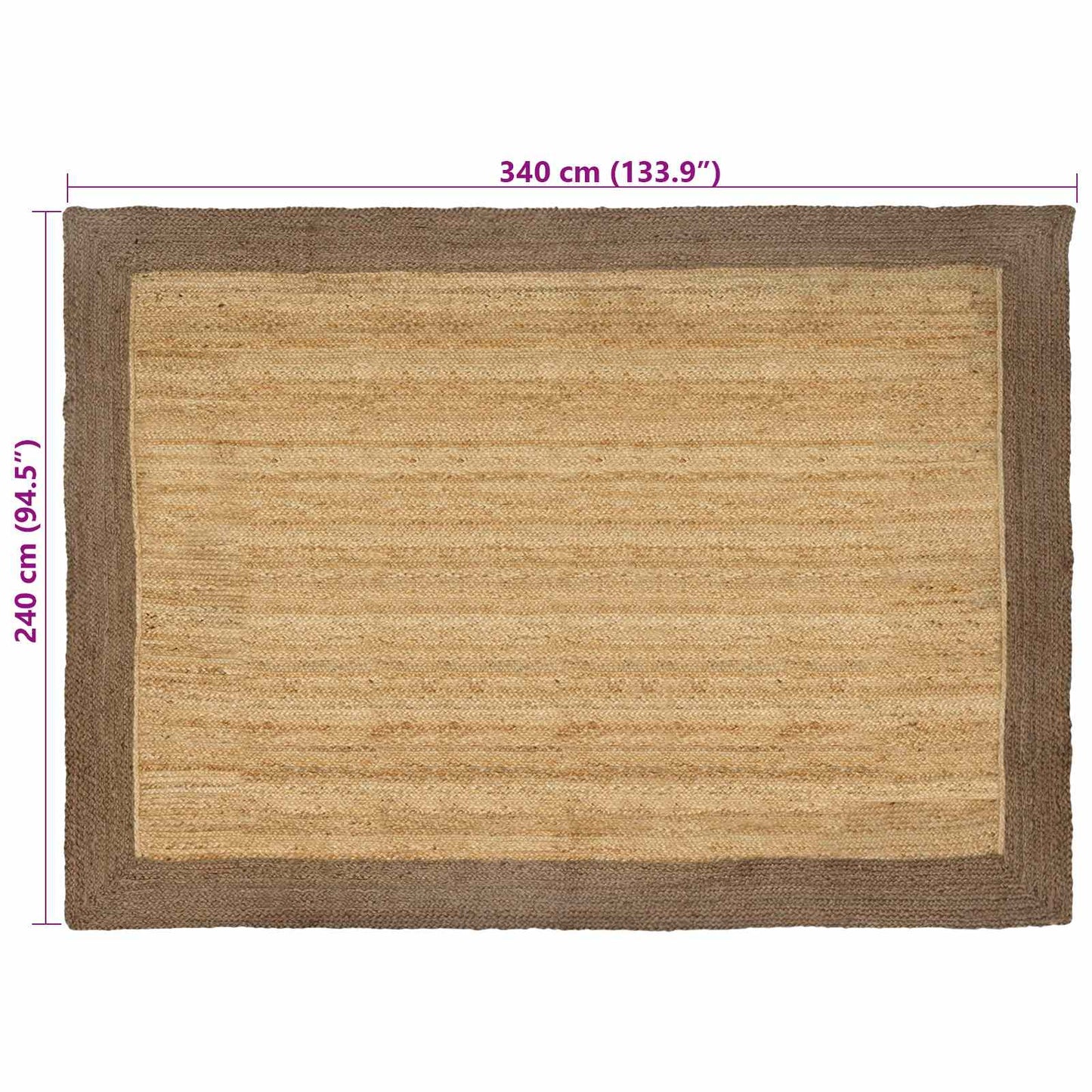 Tappeti per area Grigio 240 x 340 cm Juta