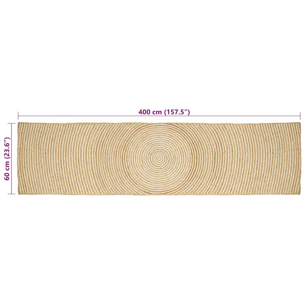 Tappeti per area Bianco 60 x 400 cm Juta