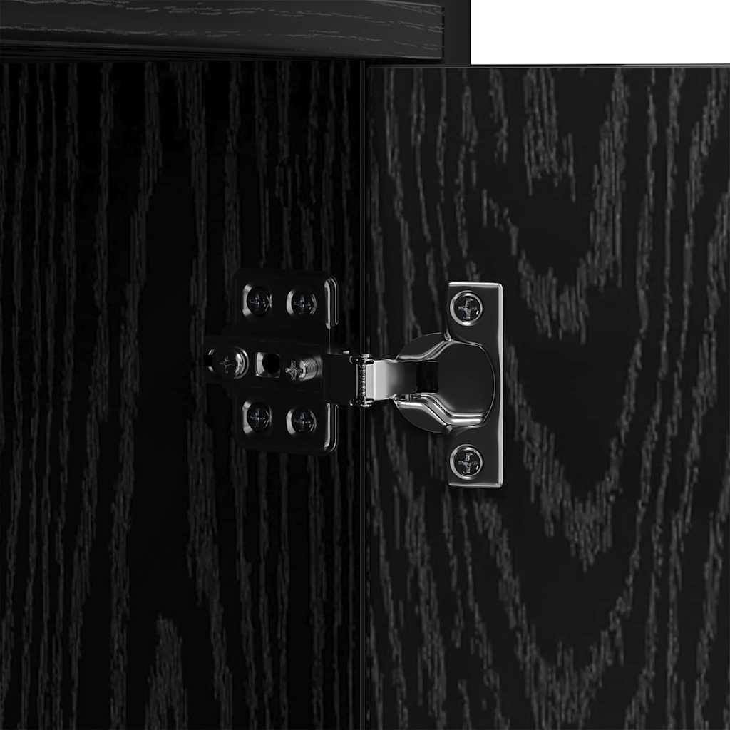 Libreria Rovere nero 80 x 30 x 155.5 cm Legno multistrato