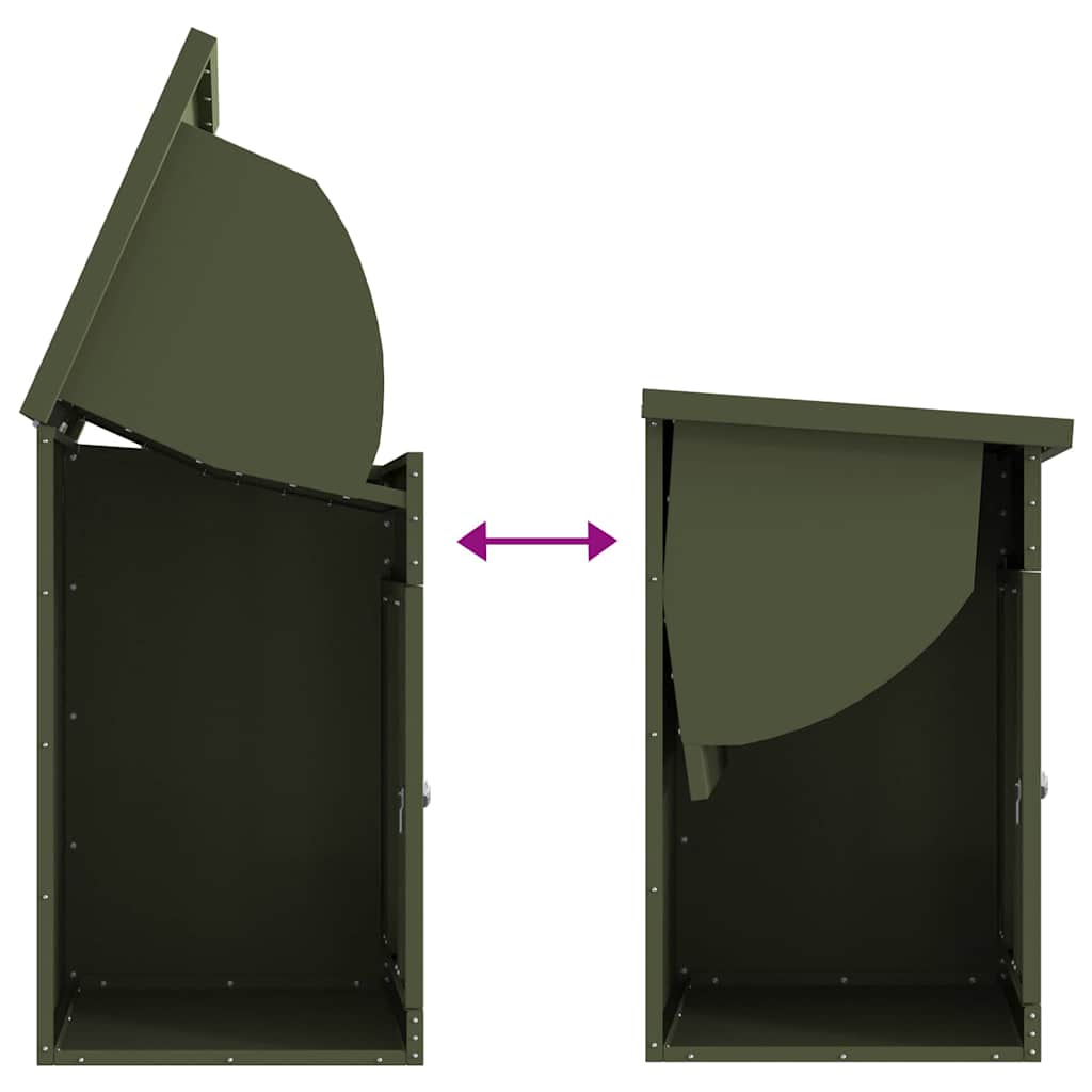Cassetta per pacchi Oliver verde 47,5 x 38 x 59 cm Acciaio