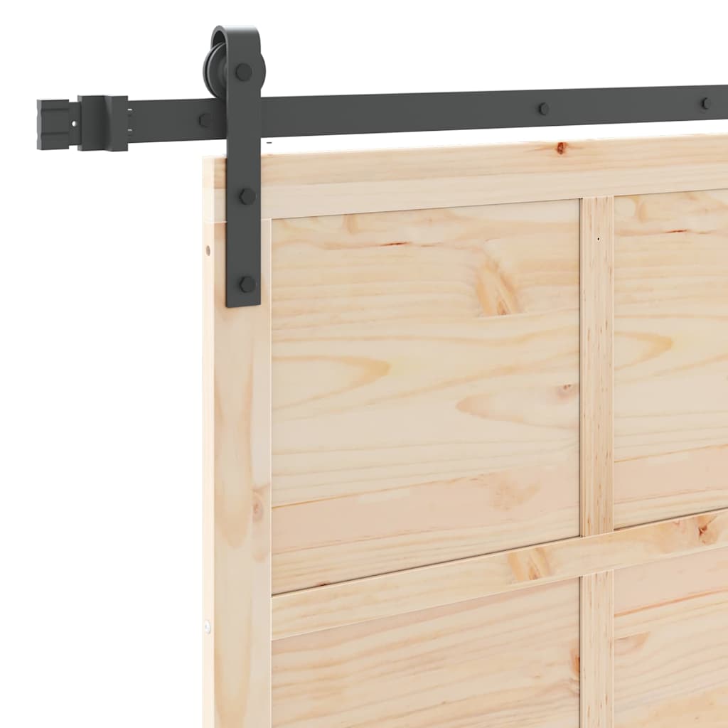 Porta scorrevole Marrone 100 x 208 cm Legno di pino massello