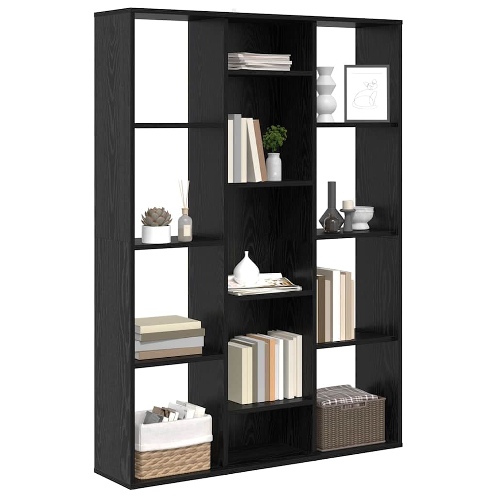 Divider per stanze Rovere nero 100 x 24 x 140 cm