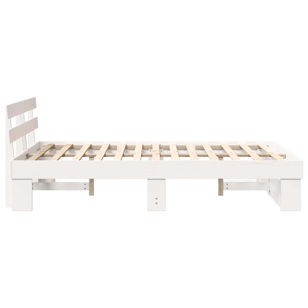 Struttura del letto Bianco 120 x 200 cm Legno di pino massello