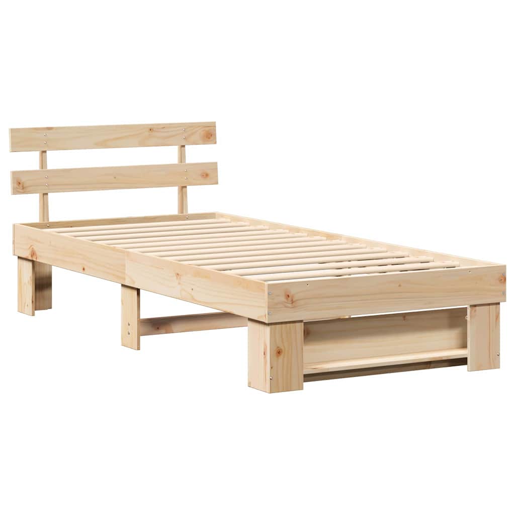Struttura del letto Marrone 90 x 200 cm Legno di pino massello