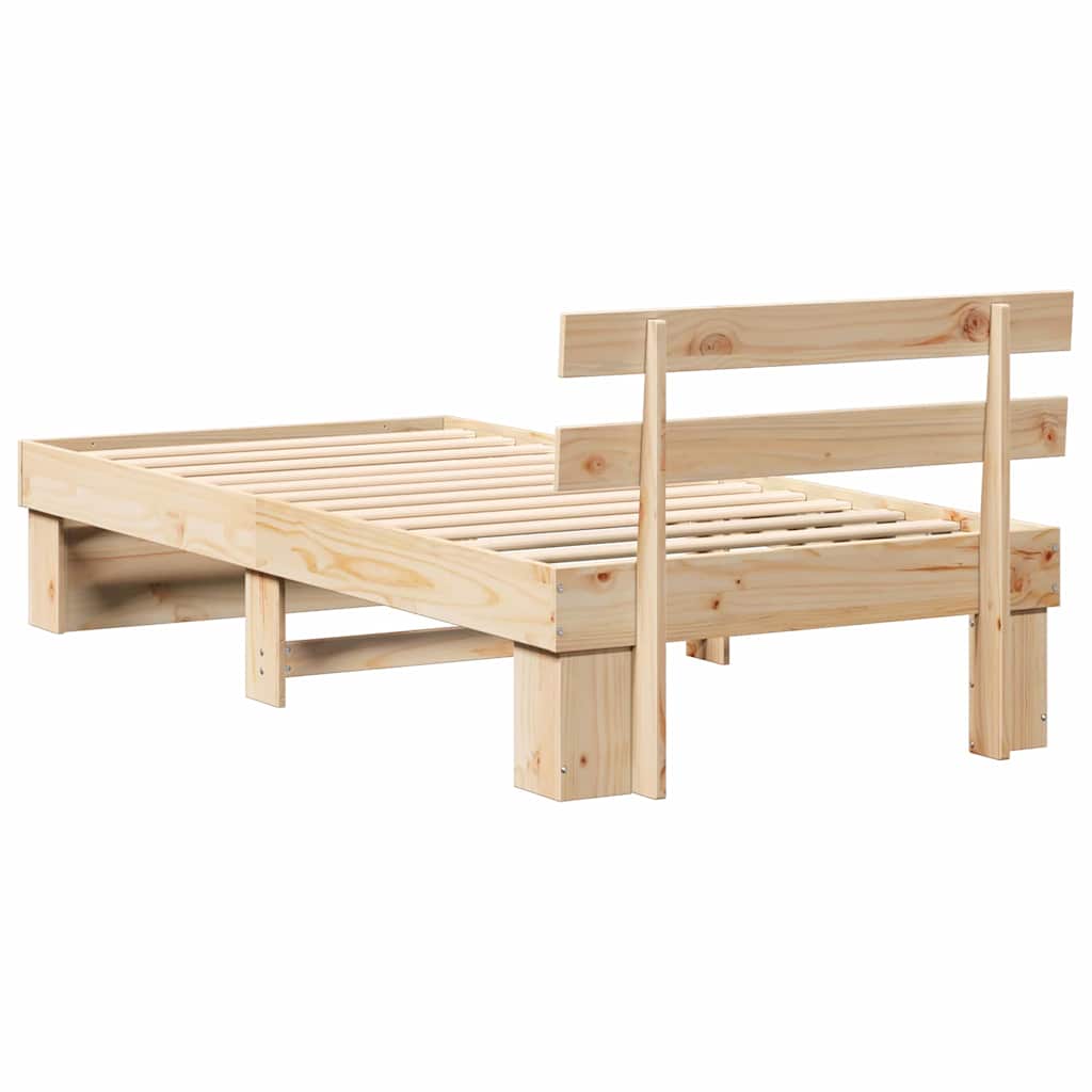 Struttura del letto Marrone 90 x 200 cm Legno di pino massello