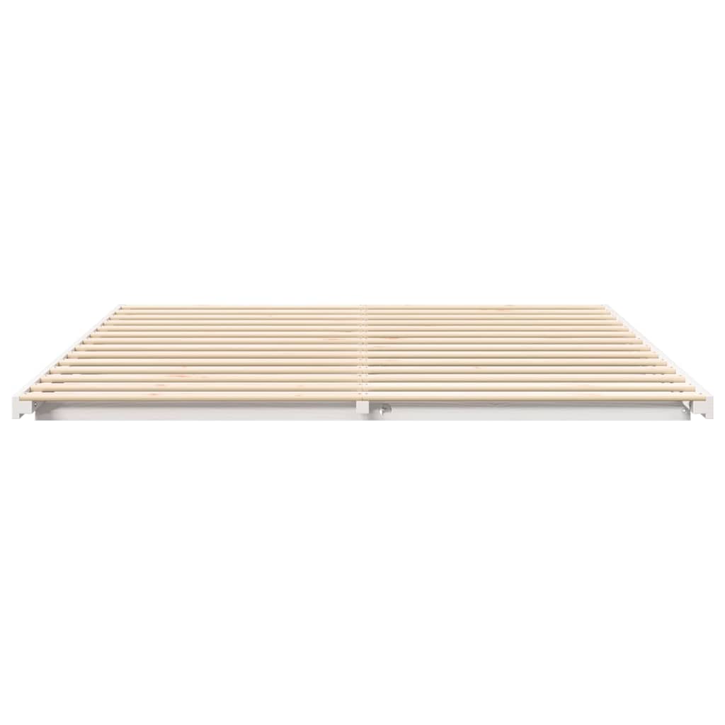 Struttura letto a terra Bianco 200 x 200 cm