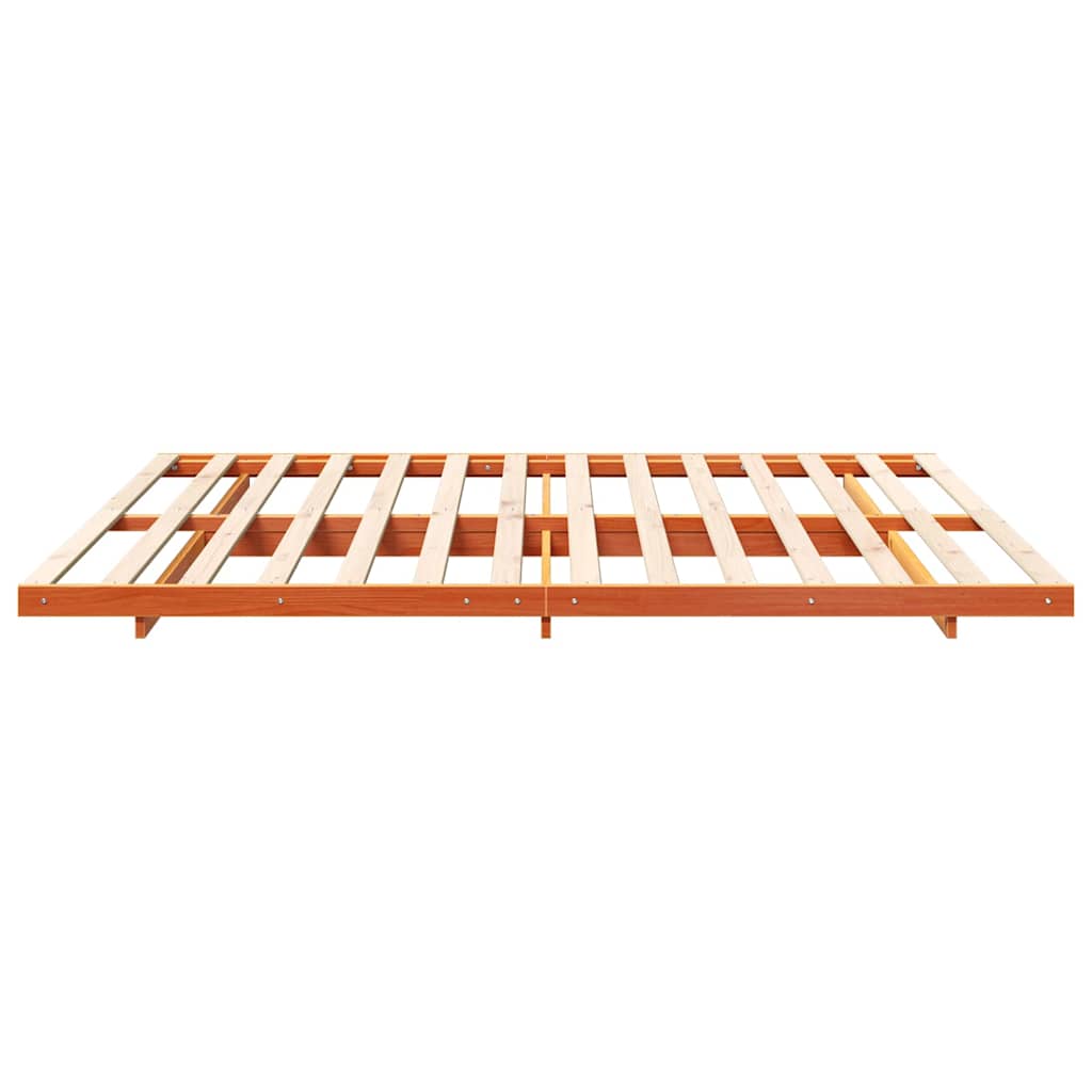 Struttura letto a terra Cera marrone 200 x 200 cm