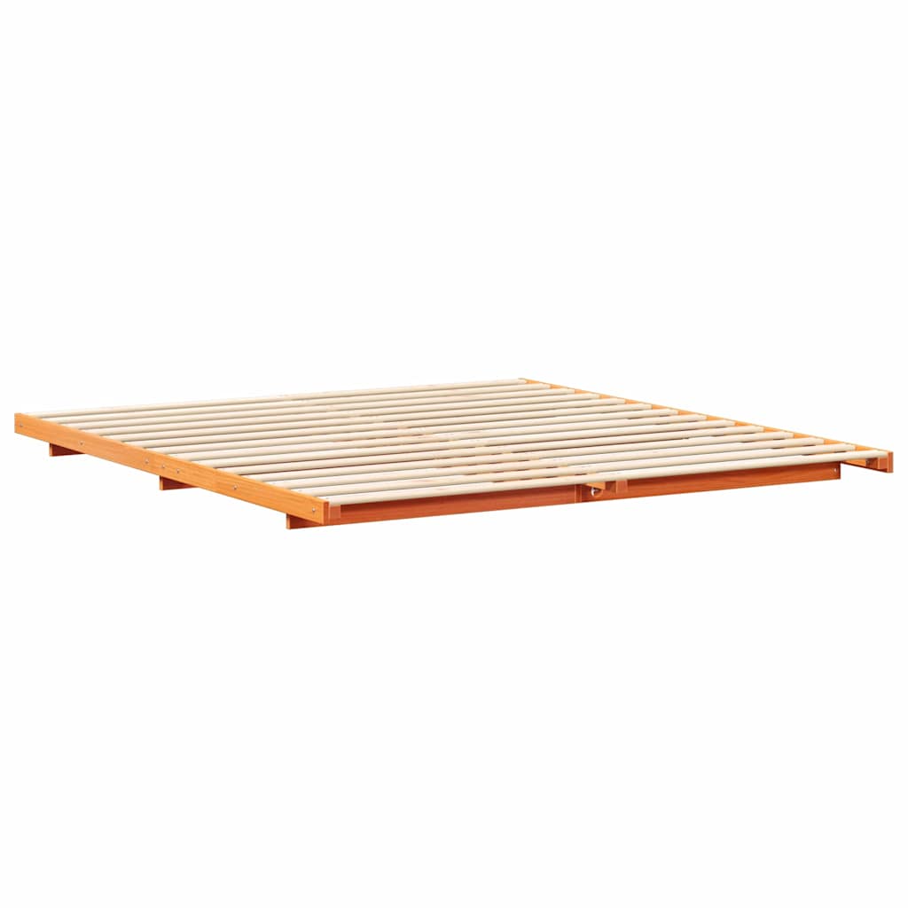 Struttura letto a terra Cera marrone 180 x 200 cm