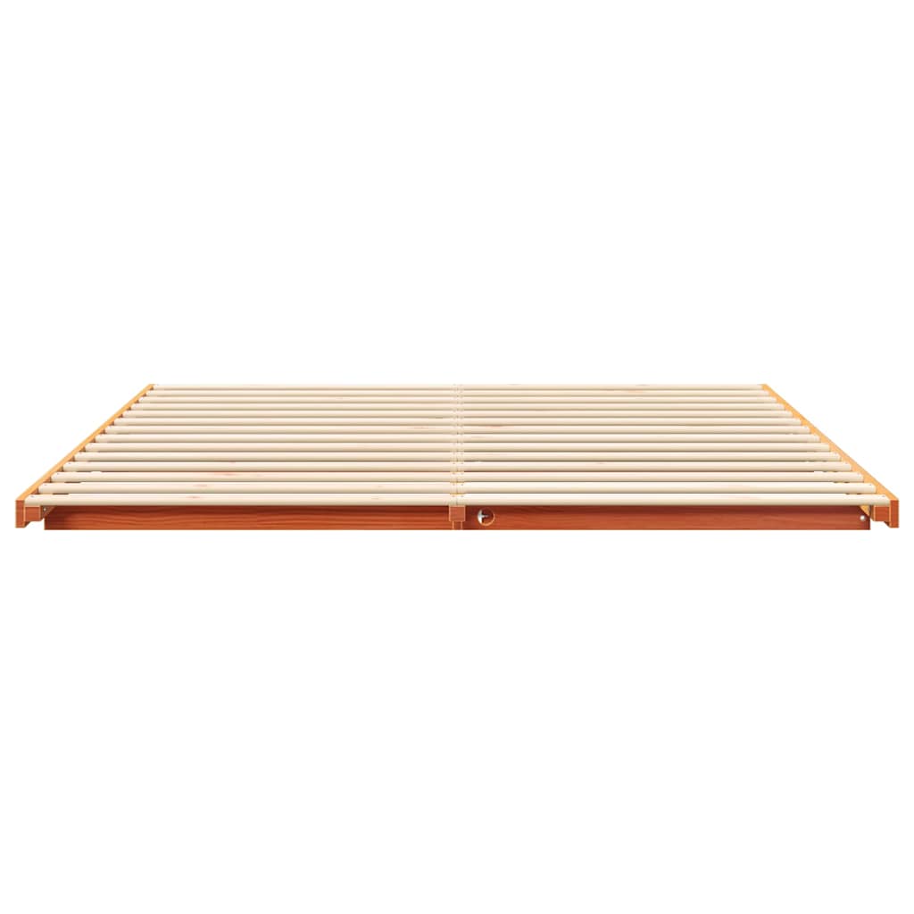 Struttura letto a terra Cera marrone 180 x 200 cm