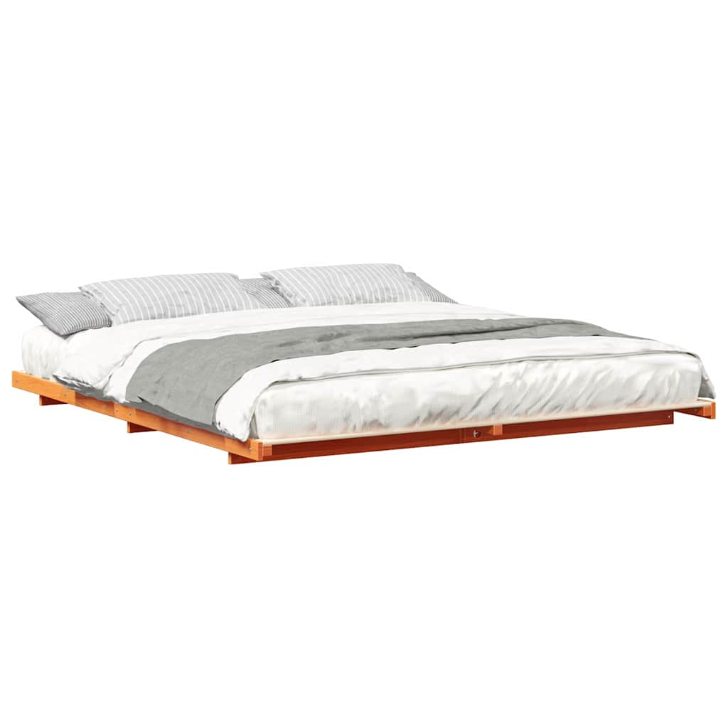 Struttura letto a terra Cera marrone 180 x 200 cm