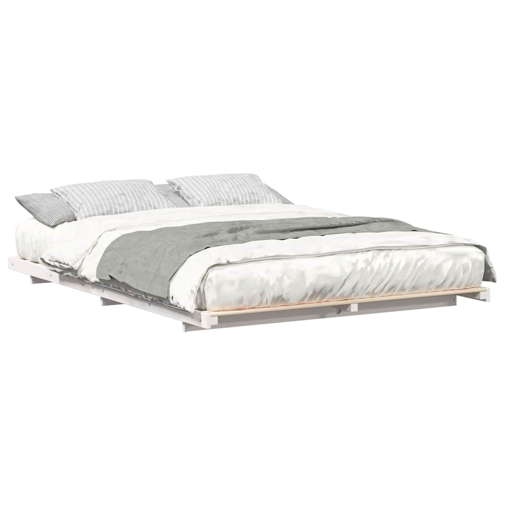 Struttura letto a terra Bianco 160 x 200 cm
