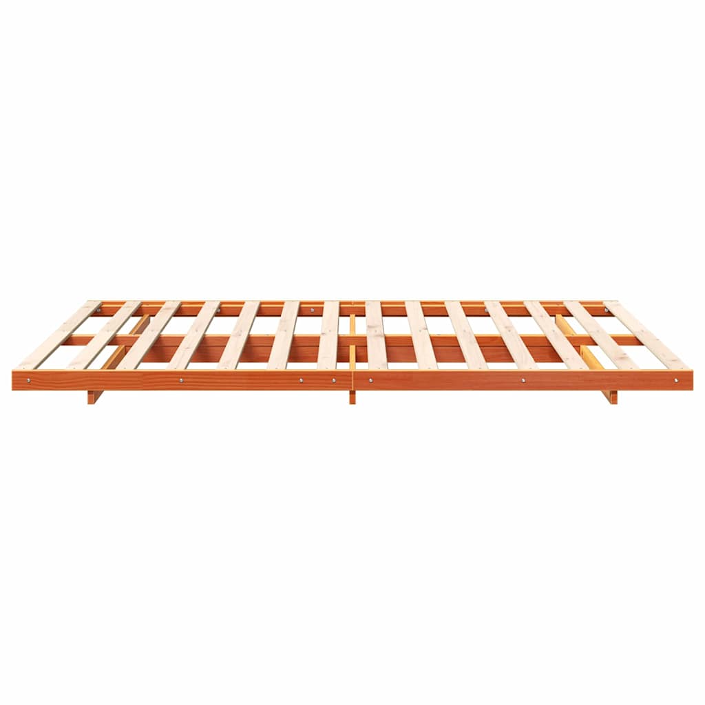 Struttura letto a terra Cera marrone 150 x 200 cm