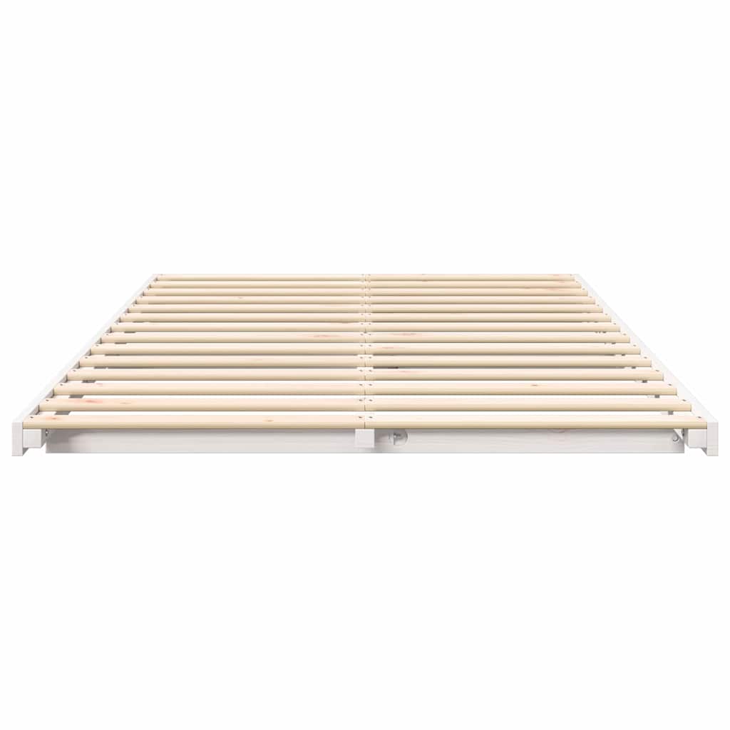 Struttura letto a terra Bianco 120 x 200 cm