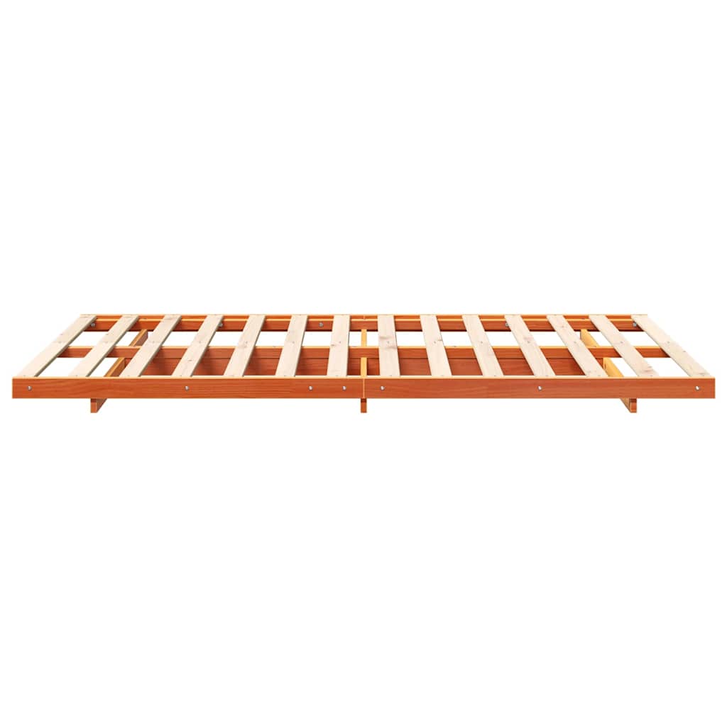 Struttura letto a terra Cera marrone 120 x 200 cm