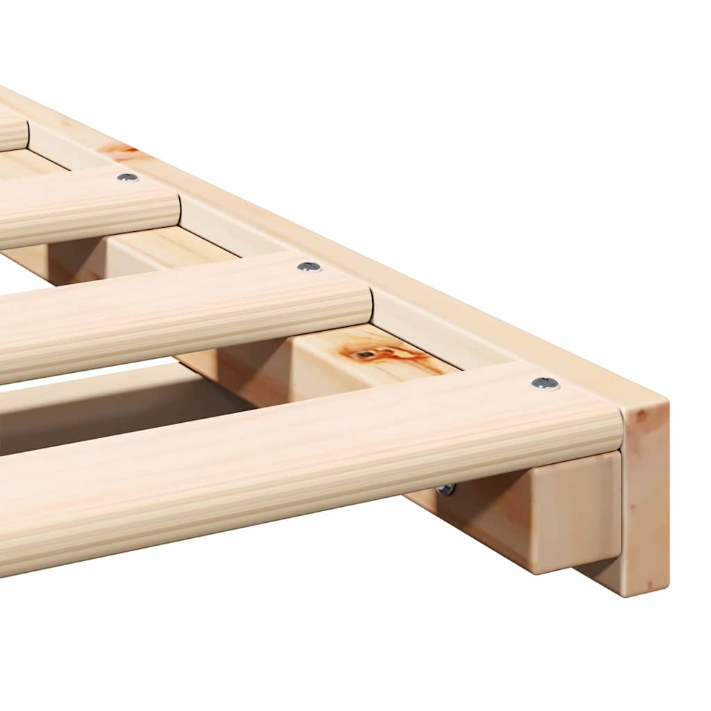 Struttura letto a terra Marrone 140 x 190 cm