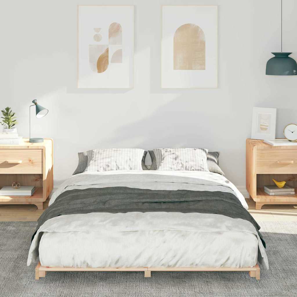 Struttura letto a terra Marrone 140 x 190 cm