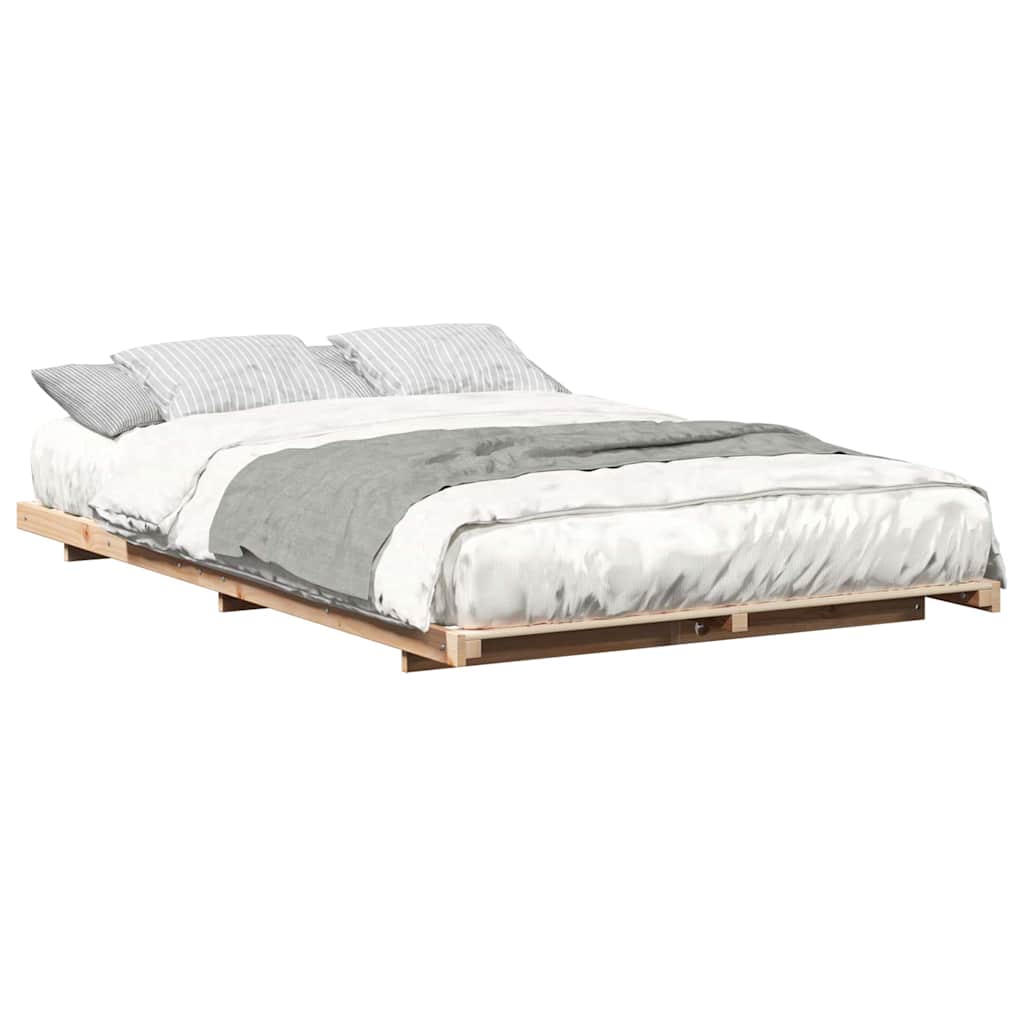 Struttura letto a terra Marrone 140 x 190 cm