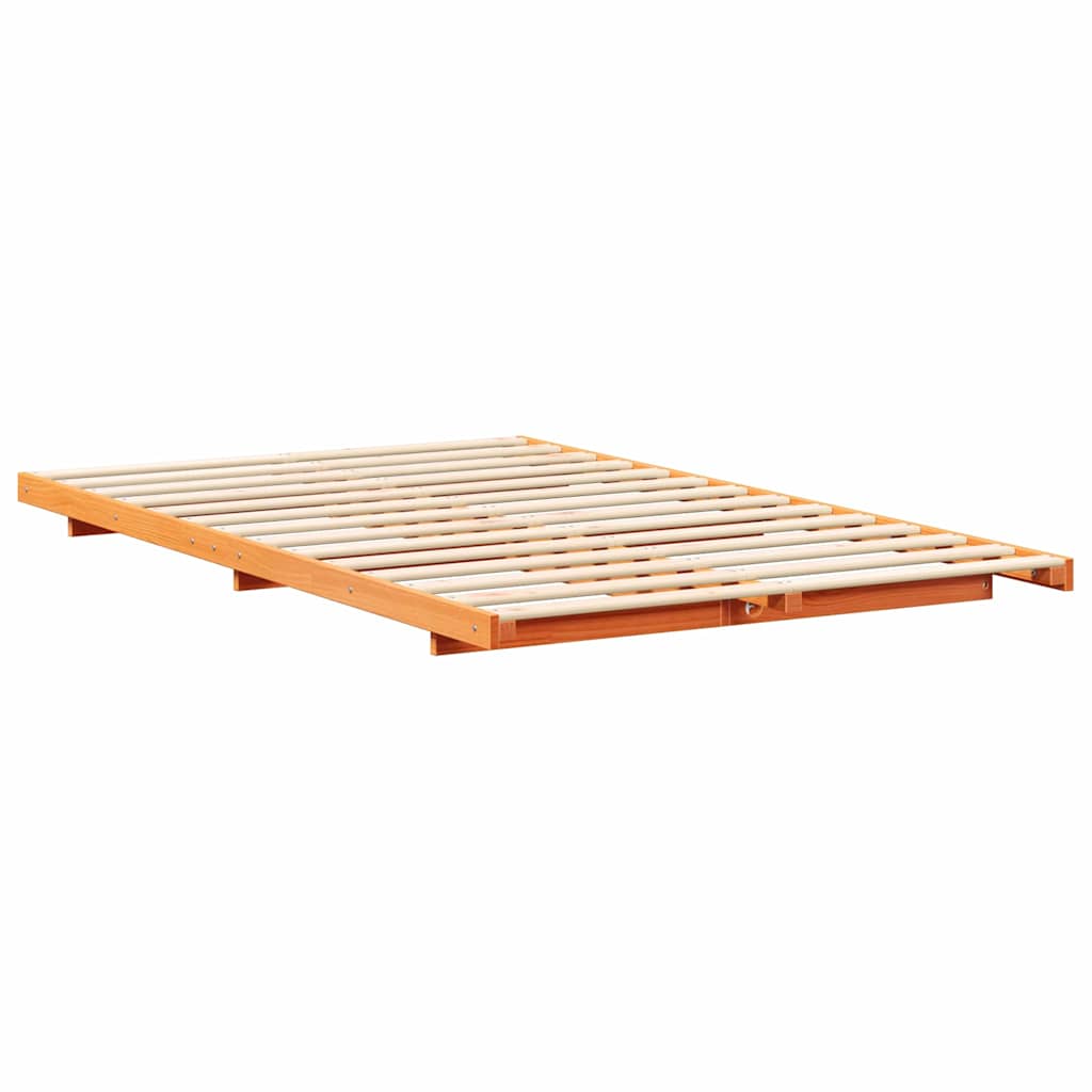 Struttura letto a terra Cera marrone 140 x 190 cm
