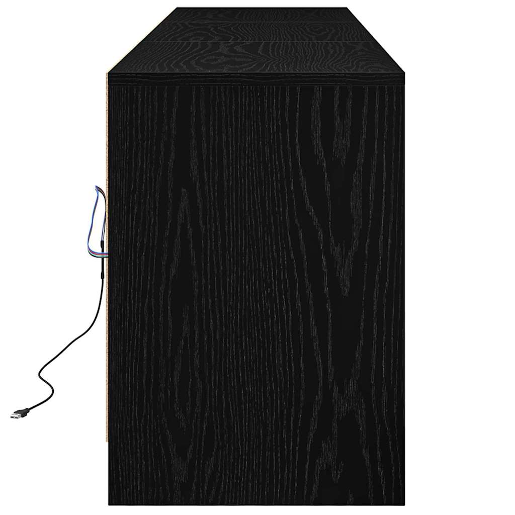 Unità TV 2 pcs Rovere Nero 180 x 34 x 50 cm Legno multistrato