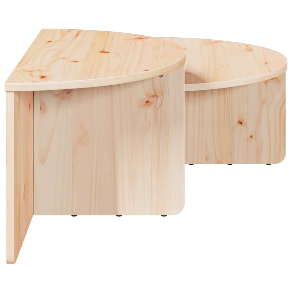 Tavolino da salotto 2 pz Naturale 79 x 39,5 x 40 cm