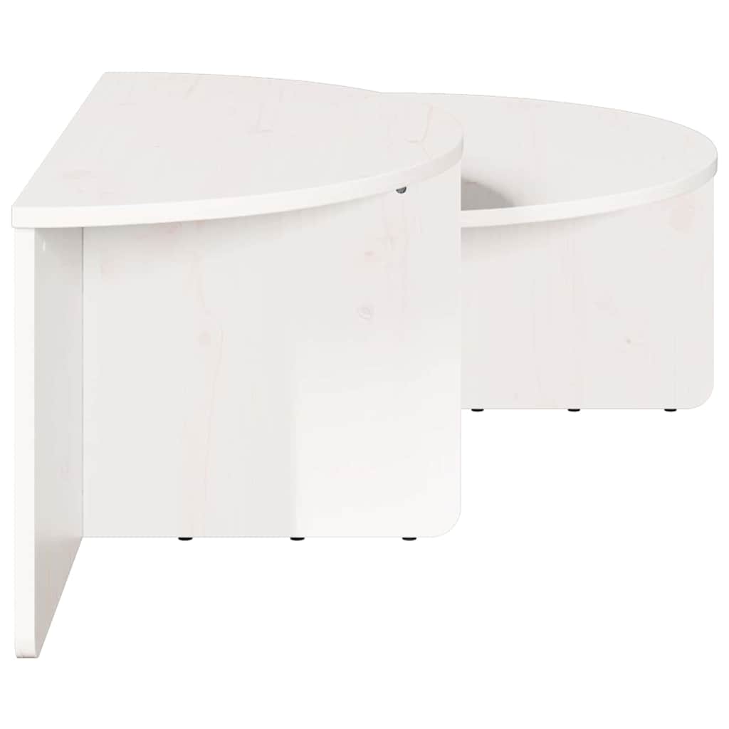 Tavolino da salotto 2 pz Bianco 79 x 39,5 x 40 cm