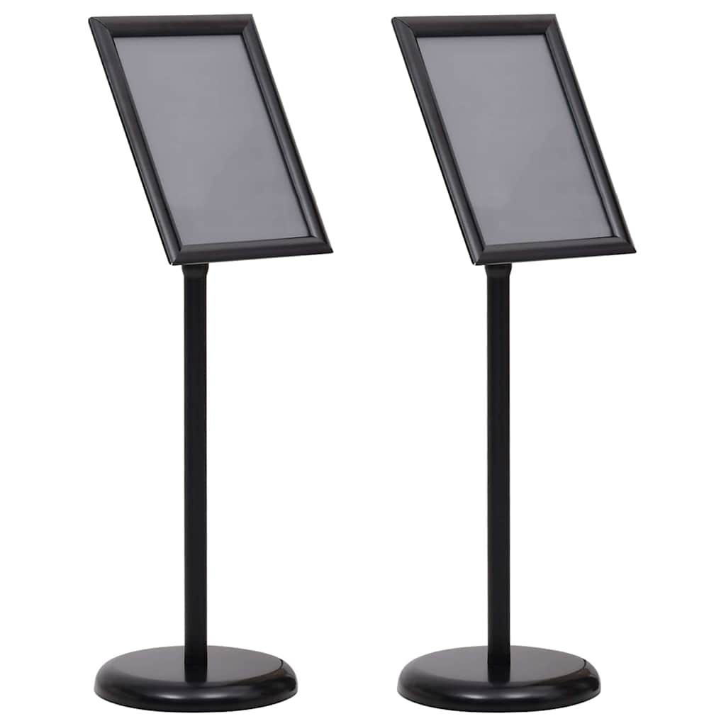 Supporti per poster 2 pcs Nero 32.5 x 24 x 78 cm