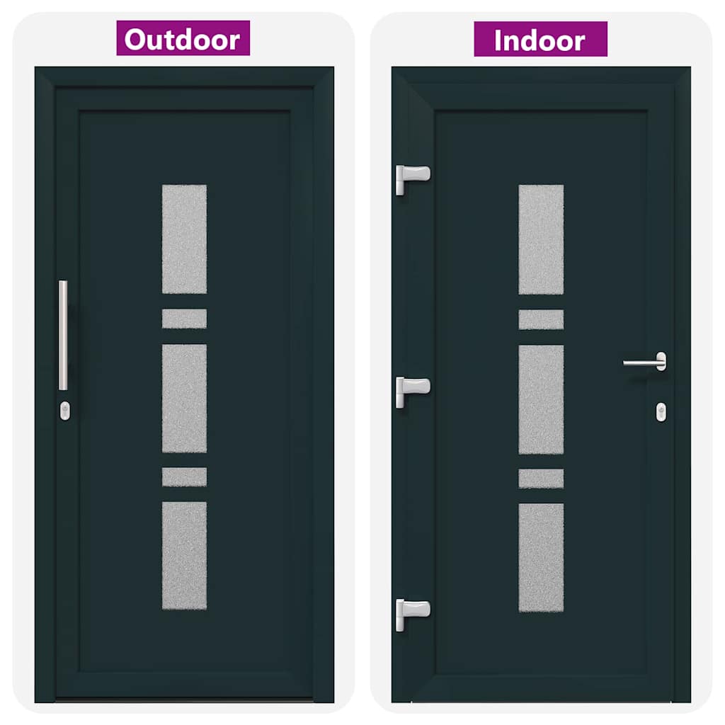 Porta d'ingresso Antracite PVC