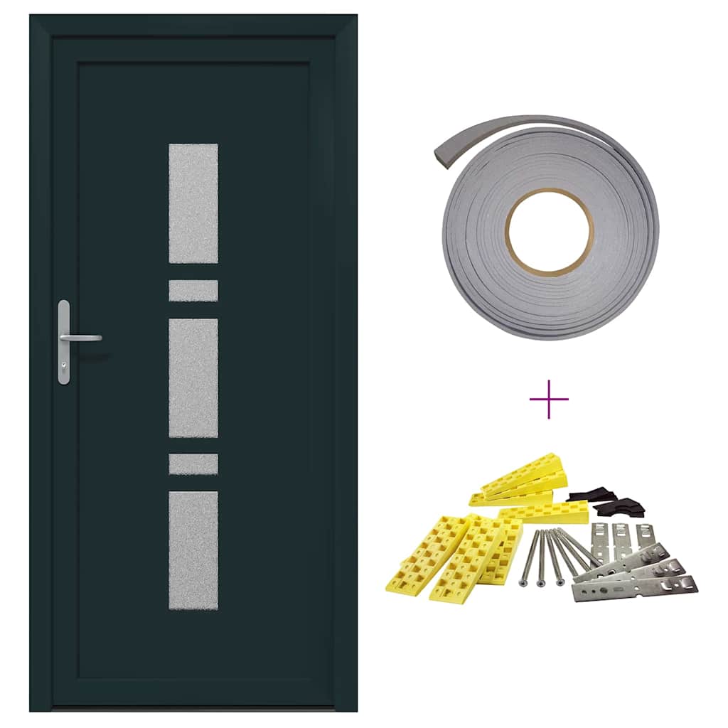 Porta d'ingresso Antracite PVC