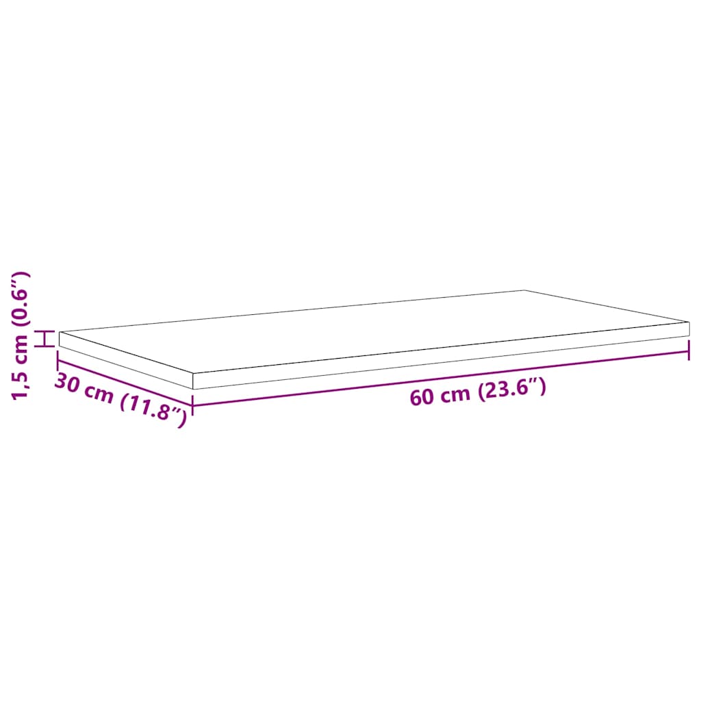 Scaffale 4 pcs Nero 60 x 30 x 1.5 cm Legno multistrato