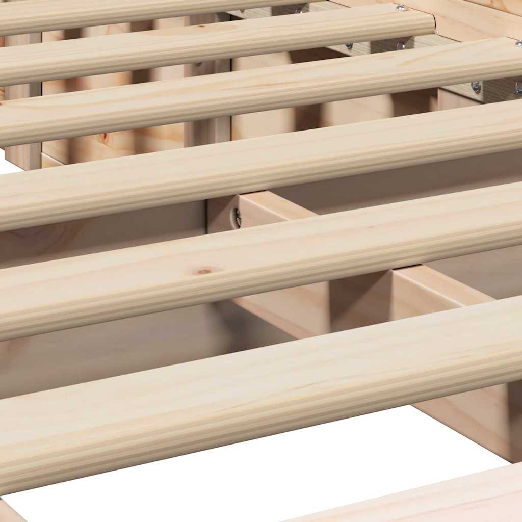 Struttura del letto Marrone 100 x 200 cm Pino massello