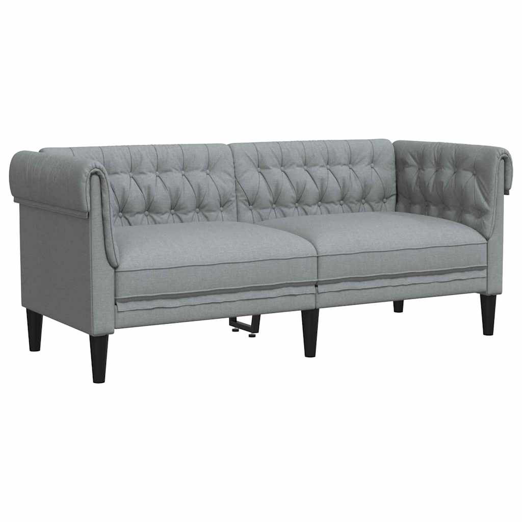 Set di divani 3 pcs Grigio chiaro Tessuto