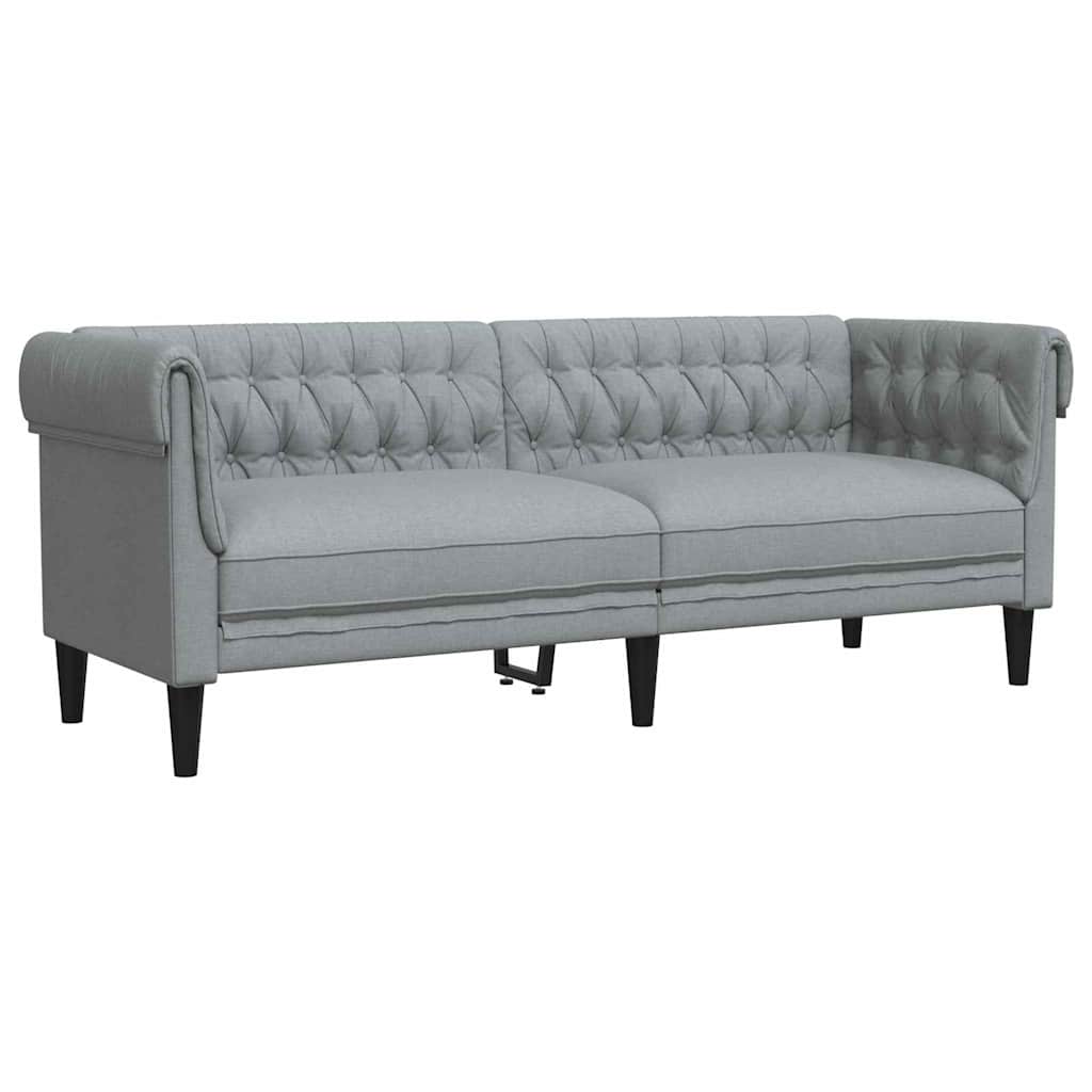 Set di divani 3 pcs Grigio chiaro Tessuto