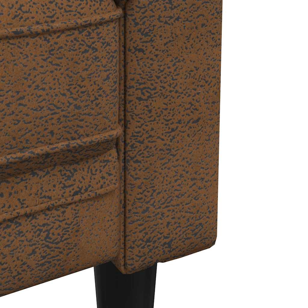 Set di divani 3 pcs Marrone 201.5 x 74.5 x 74.5 cm Tessuto