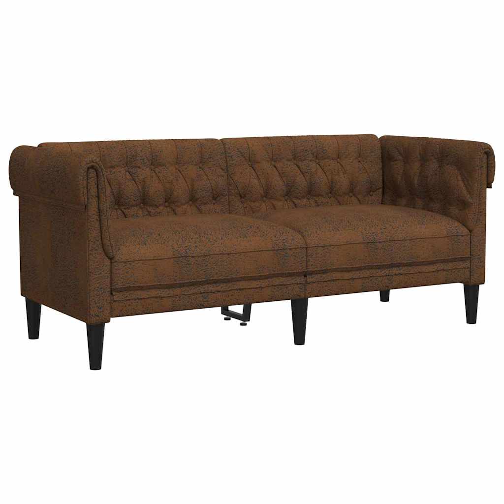 Set di divani 3 pcs Marrone 201.5 x 74.5 x 74.5 cm Tessuto