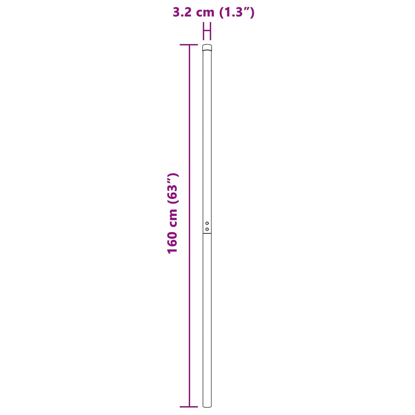 Palo della recinzione 2 pcs Argento