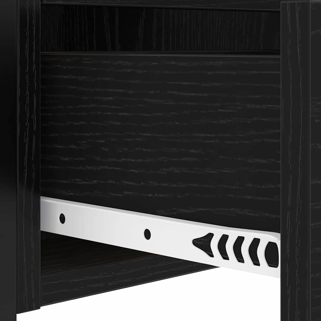 Armadio da Notte Rovere Nero 40 x 31 x 60 cm Legno multistrato | homemem39