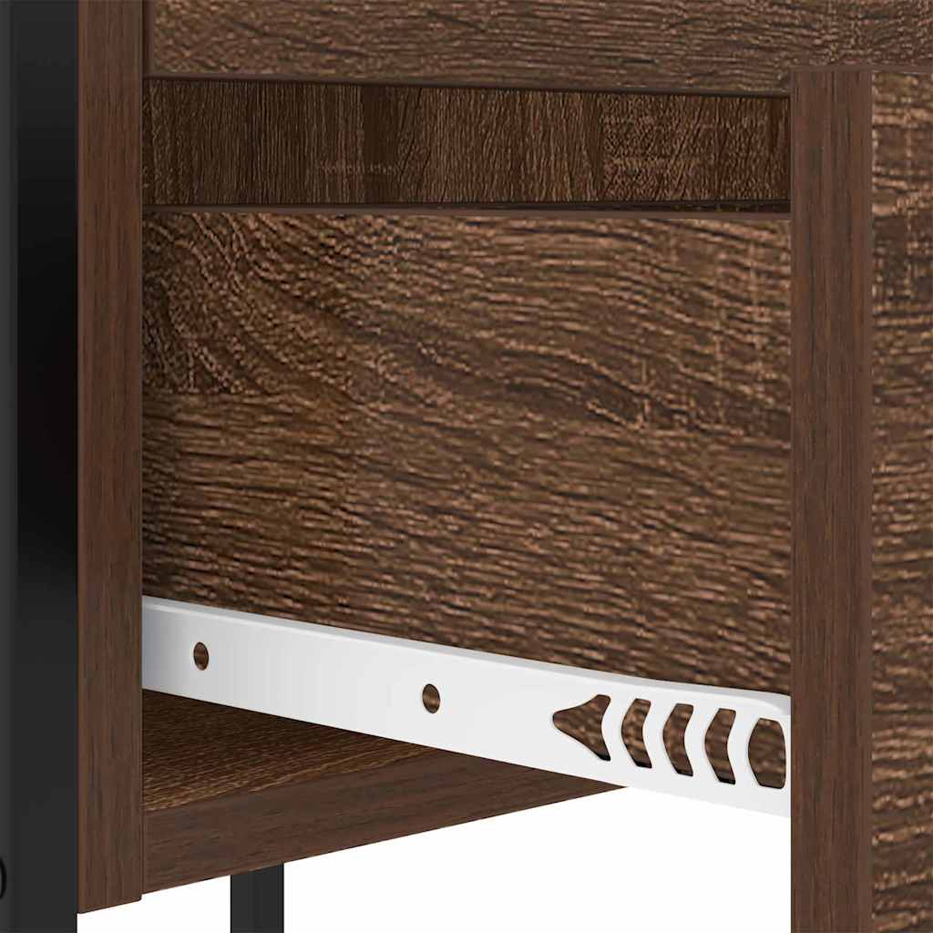 Armadio da Notte con cassetto Rovere Marrone 42 x 41 x 61 cm | homemem39