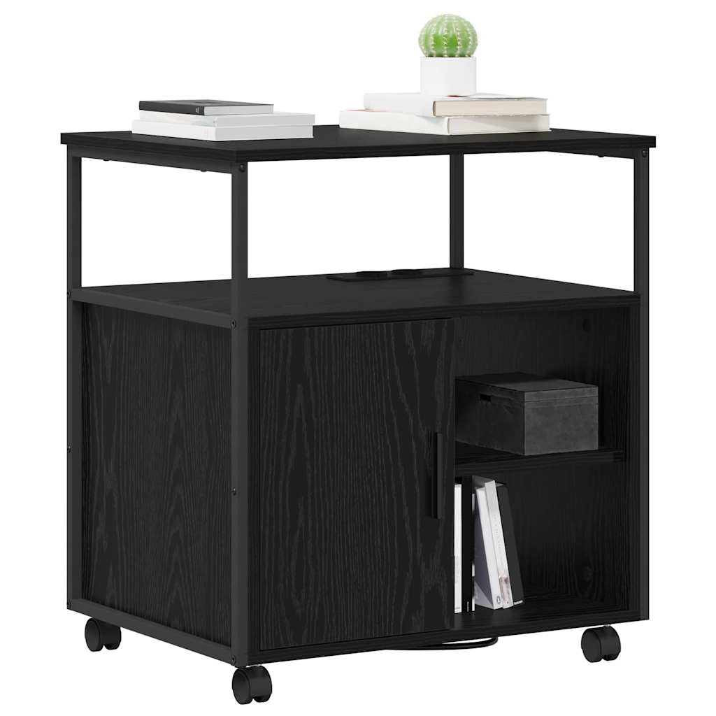 Cabina con Stazione di Ricarica 61 x 46 x 67 cm Rovere Nero - homemem39