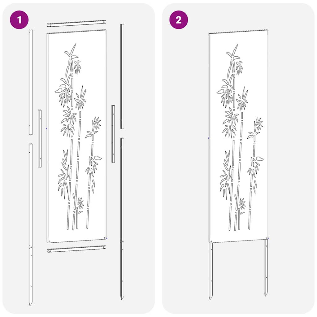 Schermo per privacy in giardino Floreale Bianco 32 x 140 cm