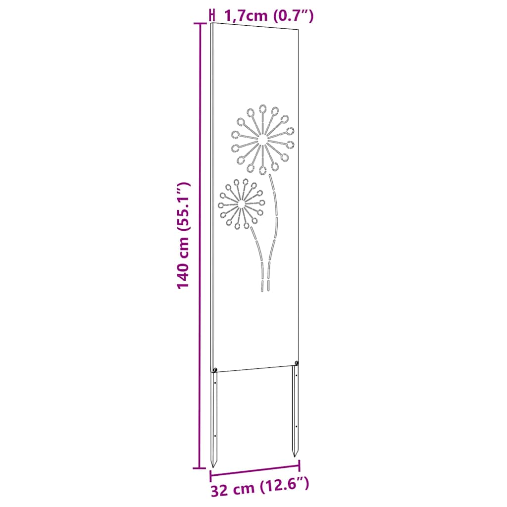 Schermo per privacy in giardino Traforo Bianco 32 x 140 cm