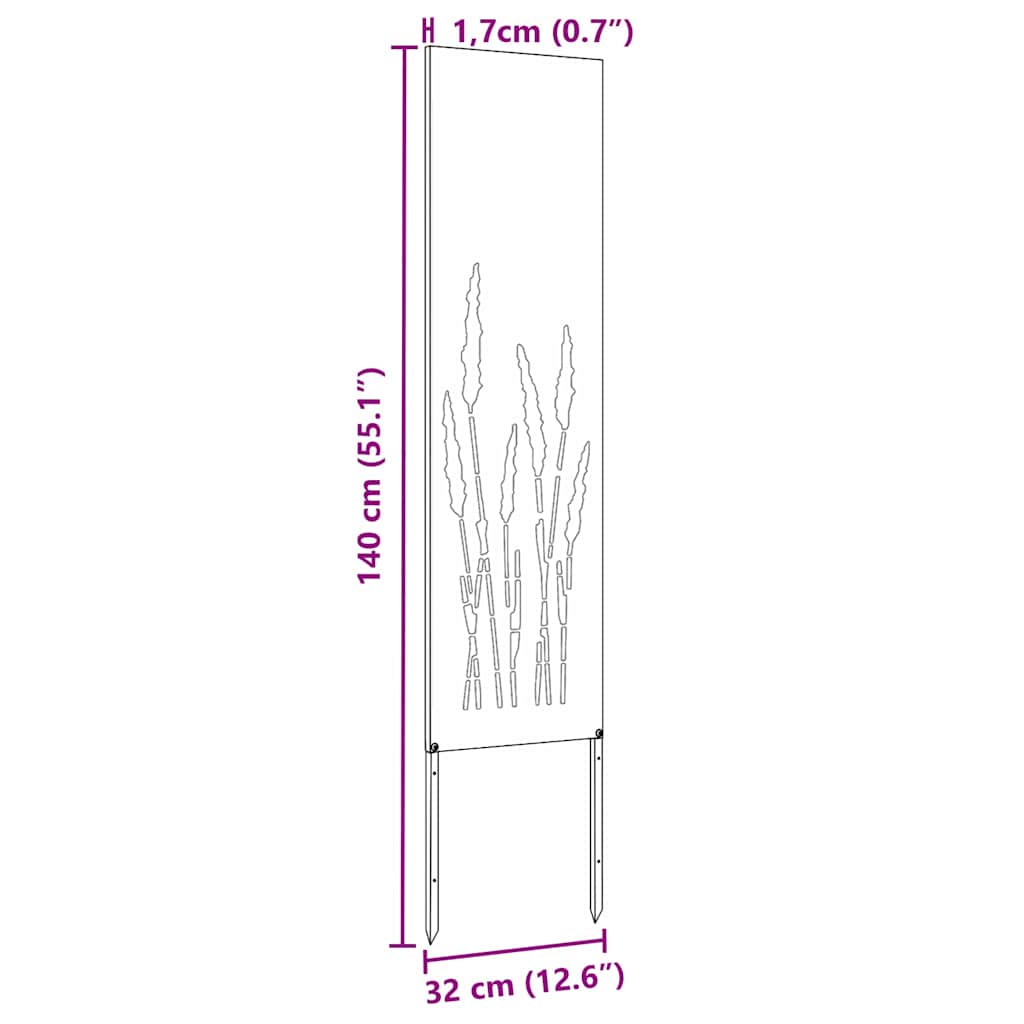 Schermo per privacy in giardino Traforo Antracite 32 x 140 cm