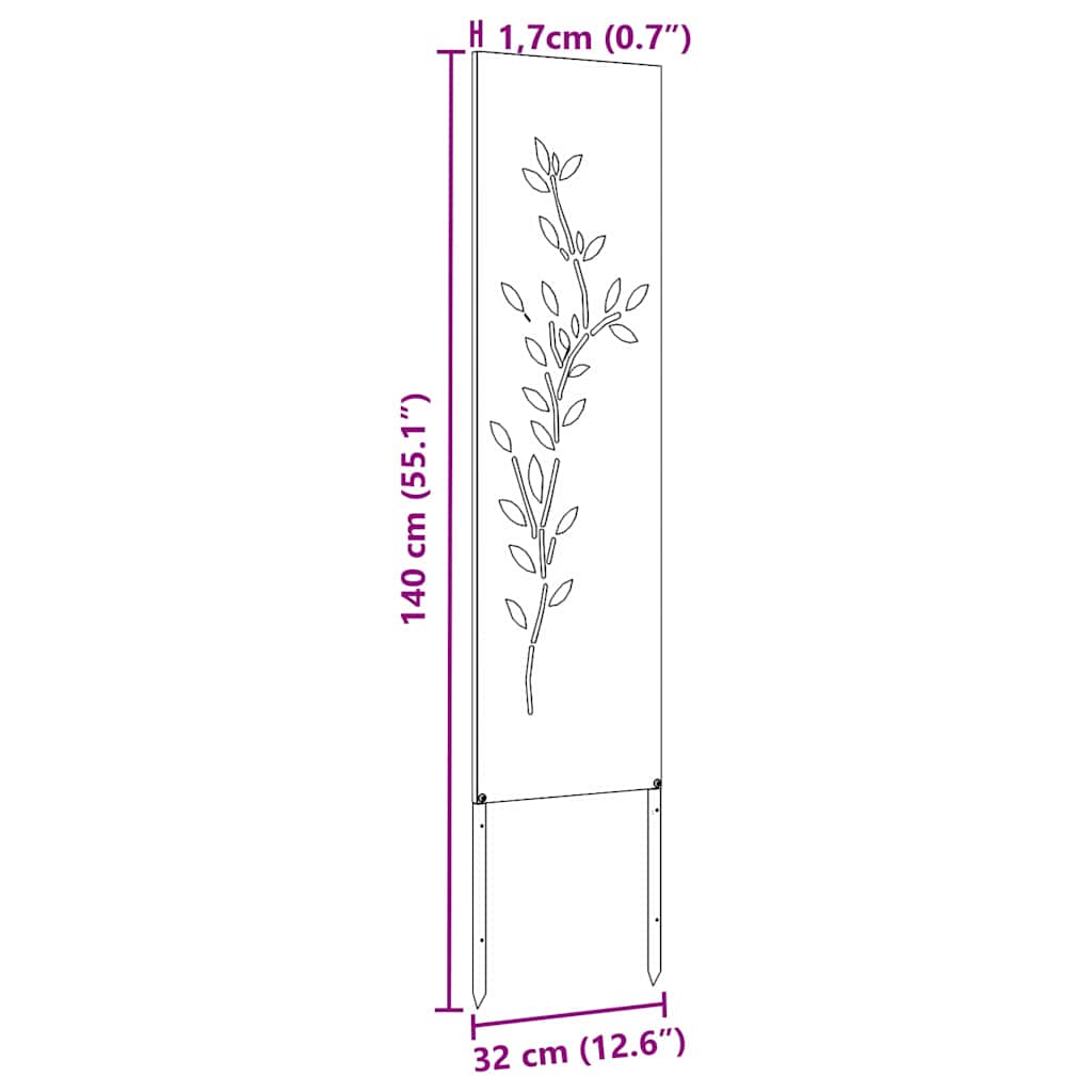 Pannello Decorativo da Giardino Altro Bianco 32 x 140 cm