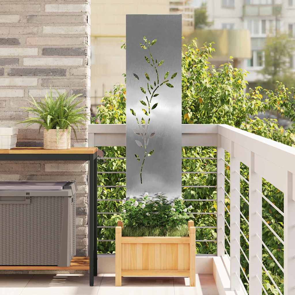 Pannello Decorativo da Giardino Altro Argento 32 x 140 cm