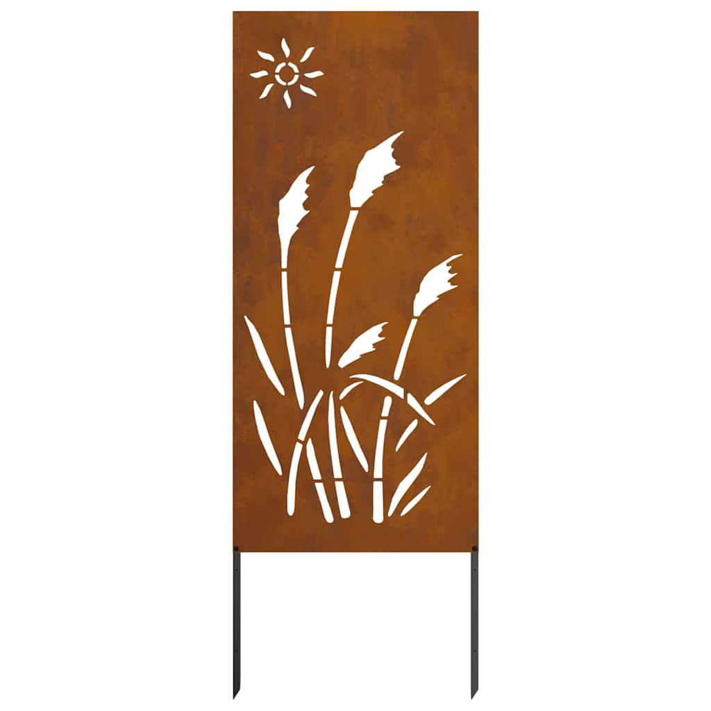 Schermo per privacy in giardino Traforo Ruggine 50 x 140 cm