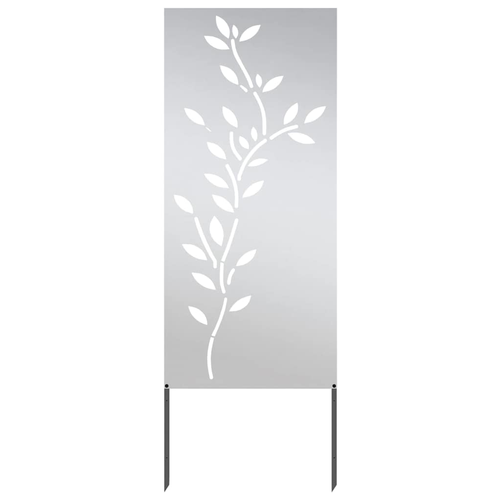 Pannello Decorativo da Giardino Argento 50 x 140 cm