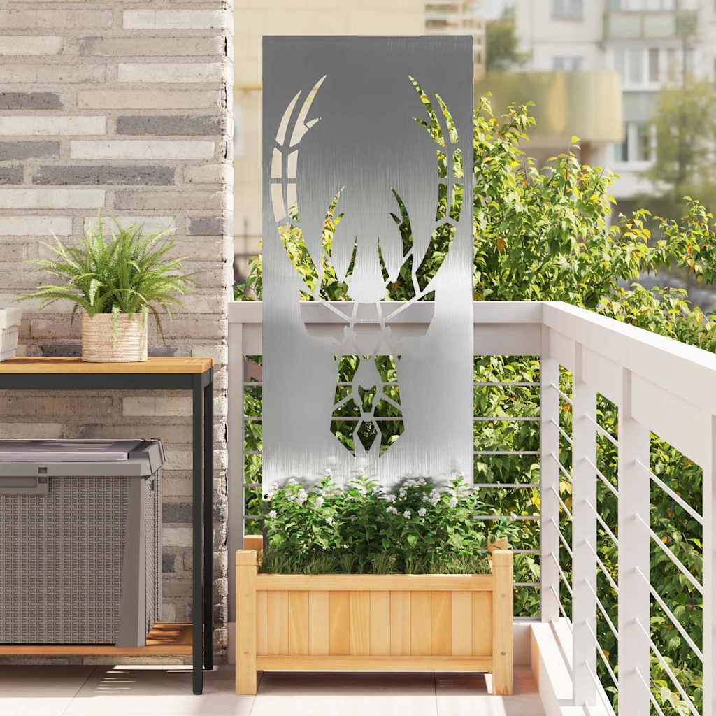 Pannello Decorativo da Giardino Argento 50 x 140 cm